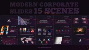 Videohive Modern Corporate Slides Video Displays template preview