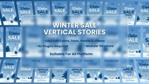 Videohive Winter Season Sale Social Media Stories Video Displays template preview