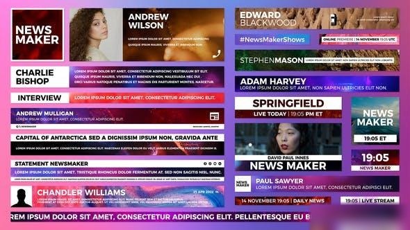 Videohive News Maker - Lower Thirds Broadcast-packages template preview