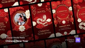 Videohive Social Media Reels - Chinese New Year After Effects Project Files Openers template preview
