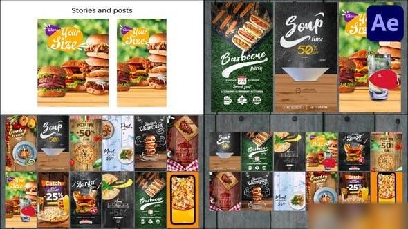 Videohive Restaurant Promo-Social Network for After Effects Openers template preview