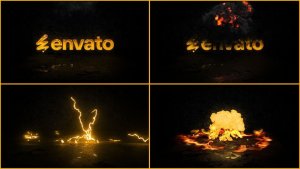 Videohive Lightning Fire Logo Animation 59633217 Logo Stings template preview