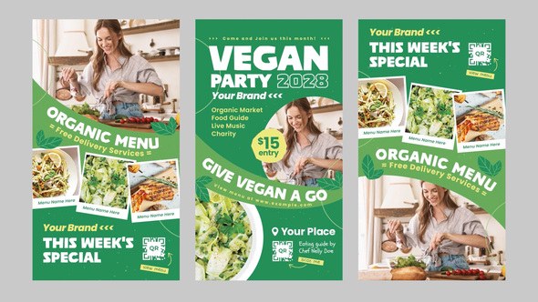 Videohive Restaurant Vertical Video Template Product Promo template preview
