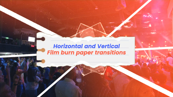 Videohive Film Burn Paper Transitions Elements template preview