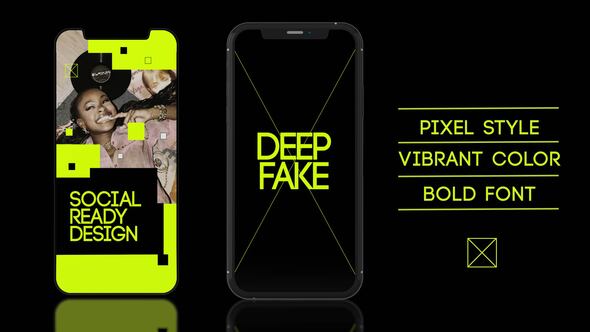 Videohive Deep Fake вЂ“ Glitchy Pixel Trailer | After Effects Event & Social Media Opener Openers template preview