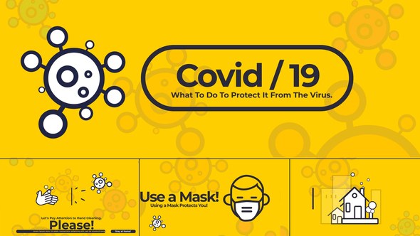 Videohive Coronavirus Info Video Displays template preview