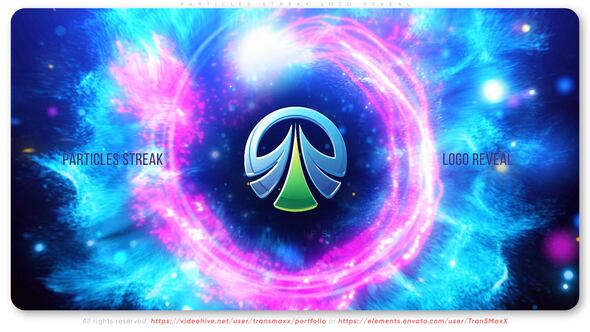 Videohive Particles Streak Logo Reveal Titles template preview