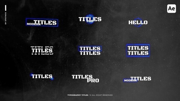 Videohive Typography Titles | AE 48876076 Titles template preview