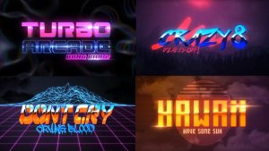 Videohive 80S 4 Pack Logo Intro Logo Stings template preview