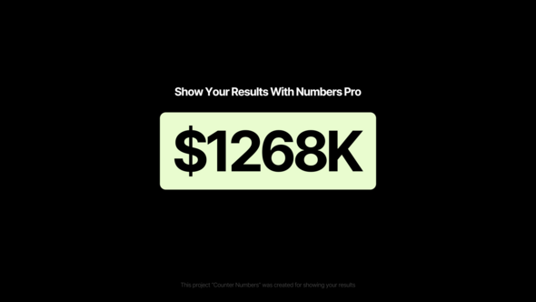 Videohive Numbers Pro Titles template preview