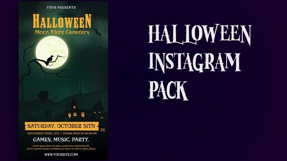 Videohive Halloween Party Instagram Story B173 Video Displays template preview