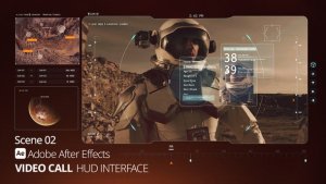 Videohive HUD Interface Video Call 02 Ae Infographics template preview