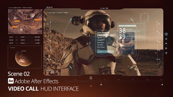 Videohive HUD Interface Video Call 02 Ae Infographics template preview
