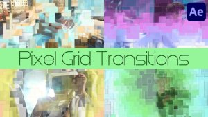 Videohive Pixel Grid Transitions for After Effects Elements template preview