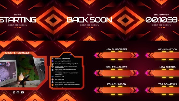 Videohive Gamer Stream Pack Elements template preview