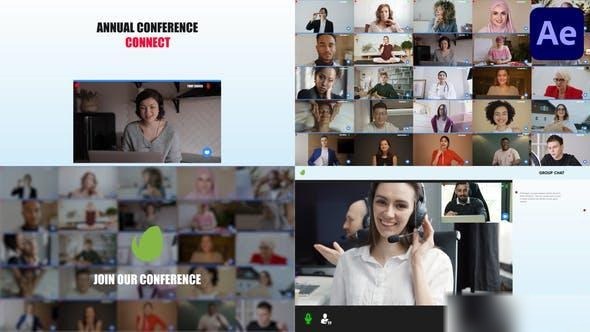 Videohive Video Conference Multiscreen for After Effects