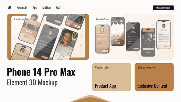 Videohive Mobile App Gold Product Promo template preview
