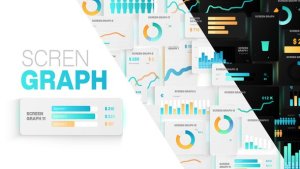 Screen graph Infographics template preview