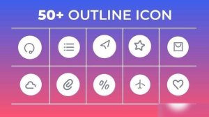 Videohive After Effects Outline Icon Element Pack Elements template preview