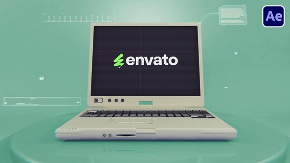 Videohive Laptop Logo Openers template preview