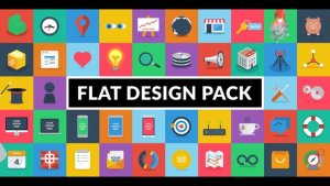 Flat Design Pack Video Displays template preview