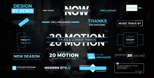 Motion Titles & Lower Thirds 1 Video Displays template preview