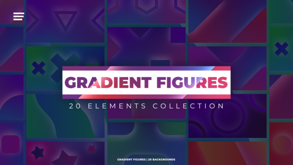 Videohive Gradient Figures Backgrounds Elements template preview