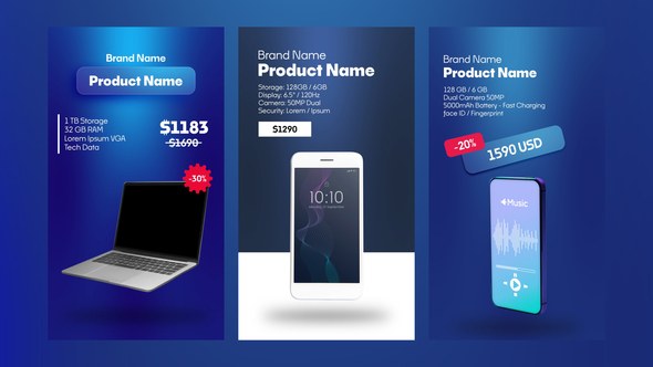 Videohive Vertical Product Promo Animations Product Promo template preview