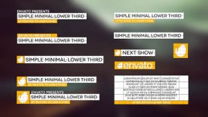 Simple Minimal Lower Third Video Displays template preview