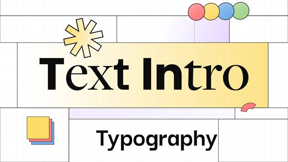 Text Intro Premiere Pro template preview