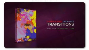 Complicated Drop Ink Transition Pack Video Displays template preview