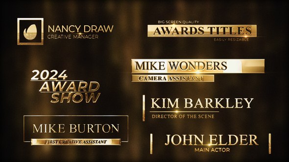 Videohive Awards РЎeremony Gold Silver Lowerthirds Pack 2 Broadcast-packages template preview