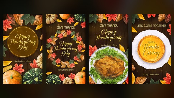 Videohive Thanksgiving Instagram Stories 55320530 Openers template preview