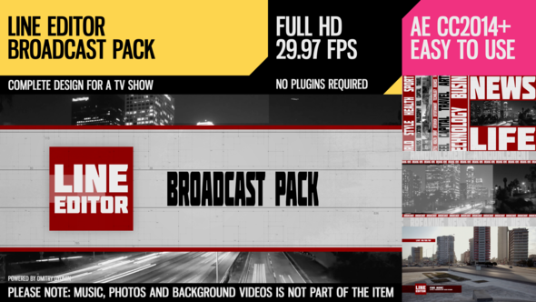 Videohive Line Editor (Broadcast Pack) Openers template preview