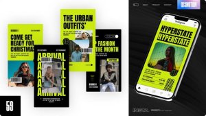 Videohive Palo Streetwear Stories Video Displays template preview
