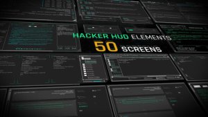 Videohive Hacker HUD Elements Elements template preview