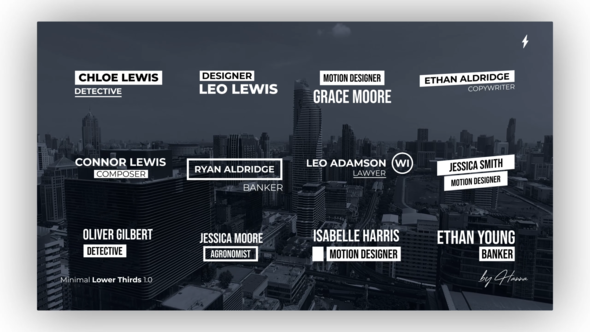 Videohive Minimal Lower Thirds - AE Elements template preview