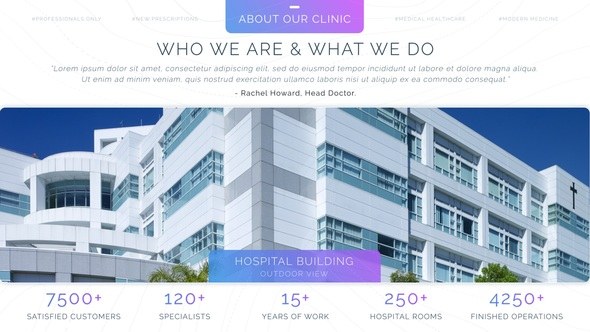Videohive Minimal Medical Promo Video Displays template preview