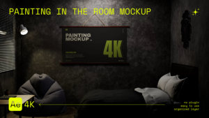 Videohive Painting in The Room Mockup Video Displays template preview
