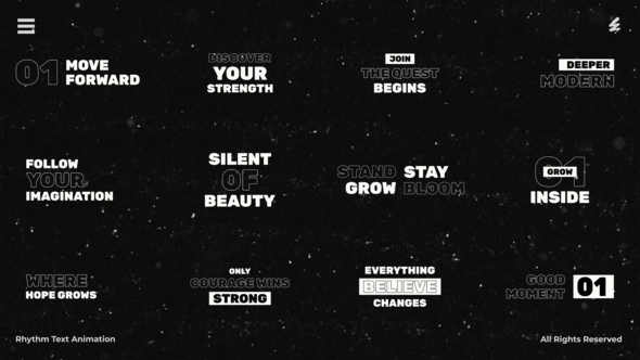 Videohive Rhythm Text Animation /Ae Titles template preview