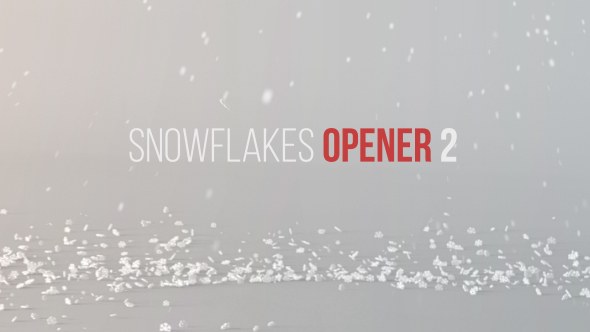 Videohive Snowflakes Opener 2 Openers template preview