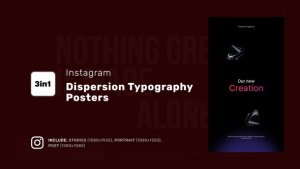 Videohive Instagram Dispersion Typography Posters Video Displays template preview