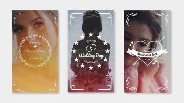 Videohive Wedding Instagram Stories Openers template preview