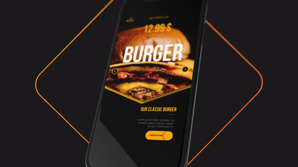 Videohive Restaurant Delivery Menu Opener Product Promo template preview