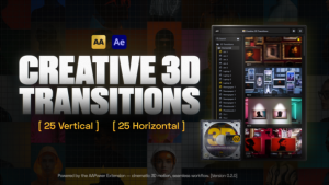 Videohive Creative 3D Transitions: 50 Dynamic Transitions for After Effects | AAPower Elements template preview