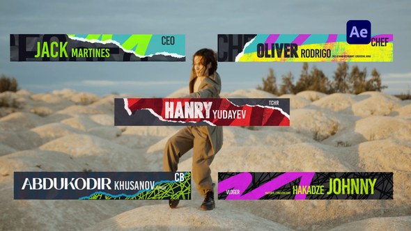 Videohive Paper Lower Thirds Elements template preview