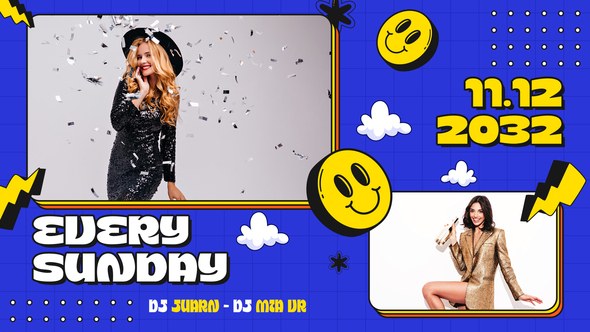 Night Party Slides Promo MOGRT Premiere Pro template preview