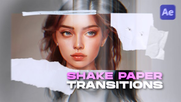 Videohive Shake Paper Transitions Elements template preview