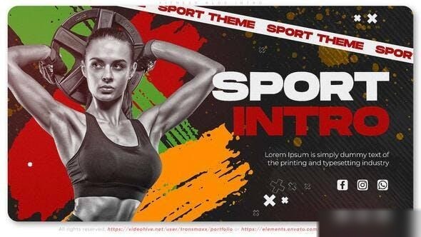 Videohive Fitness Blog Intro Openers template preview