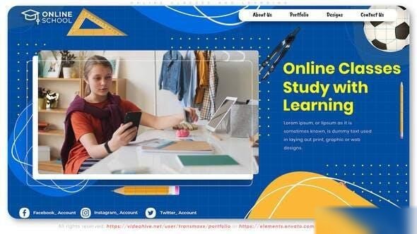 Videohive Online Classes and Learning Openers template preview